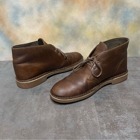 Clarks Classic Leather Brown Chukka Boots Men\'s Size 10M main image 5